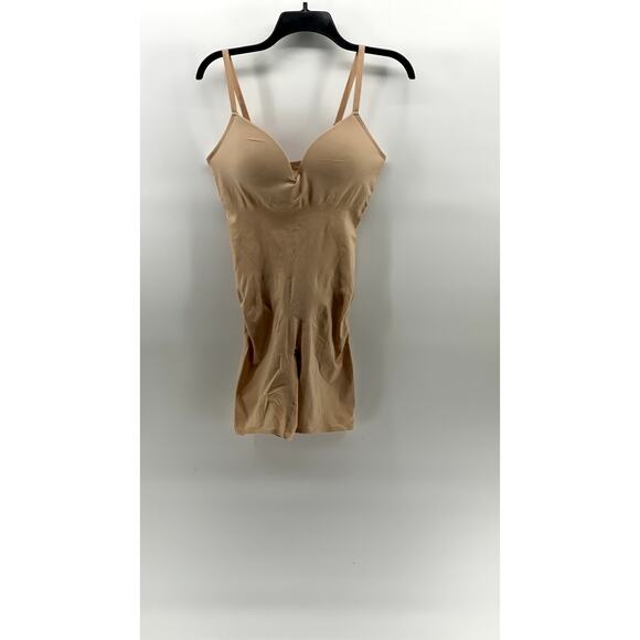 PRIMARK Women's Taupe Cuffed Spaghetti Strap One-Piece Short Style Shapewear SZM - Picture 1 of 10